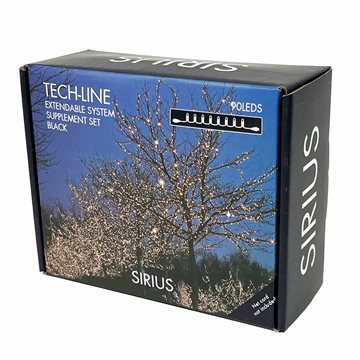 Sirius Tech-Line suppleringssæt - Lyskæde med 90 LED'er i varm hvid på 9 meter 45705